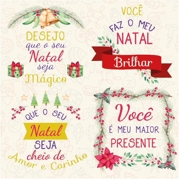 Kit digital frases de natal 2024