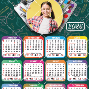 Calendário 2026 volta as aulas arquivo digital