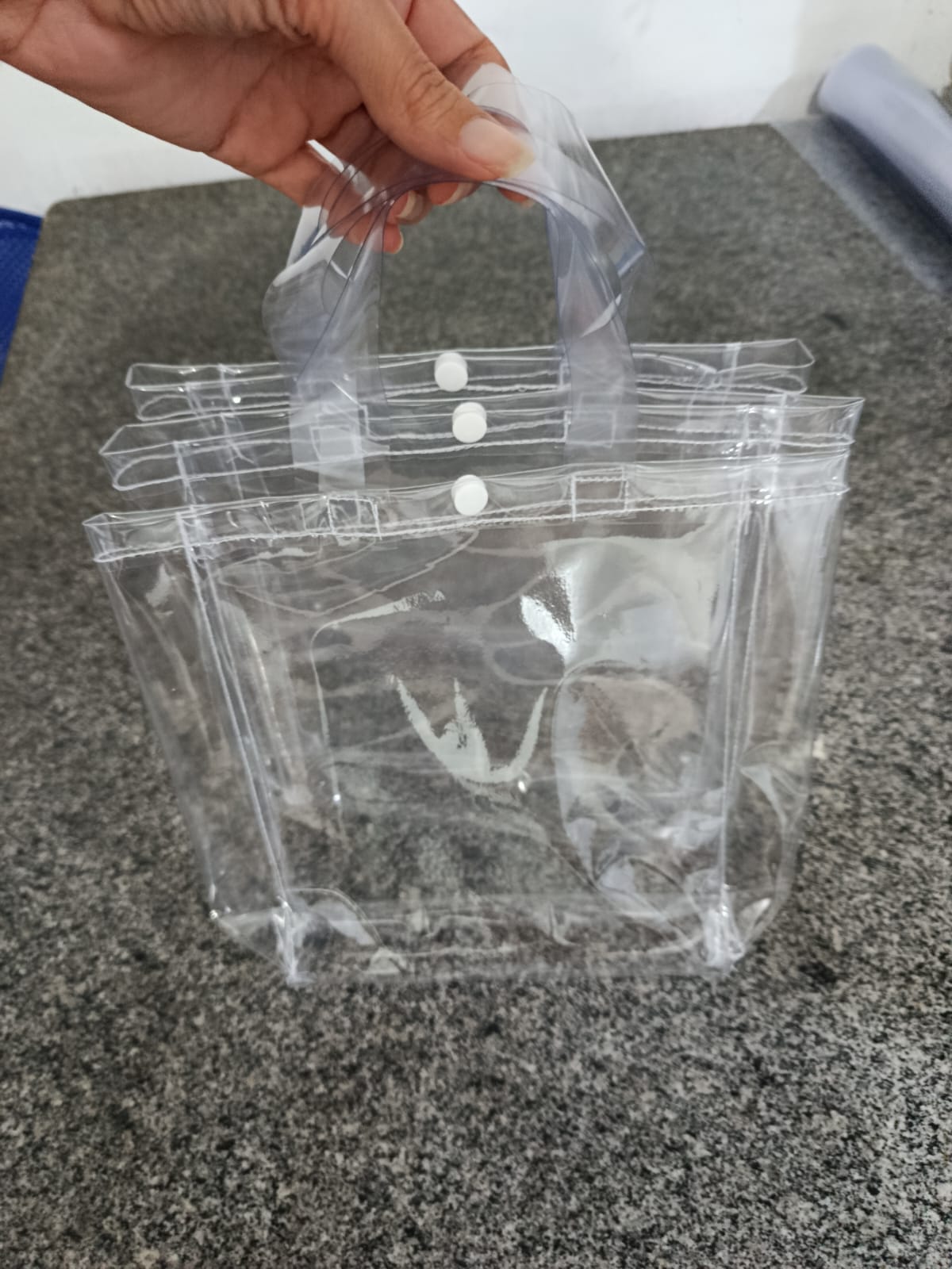 Bolsinhas de plástico transparente