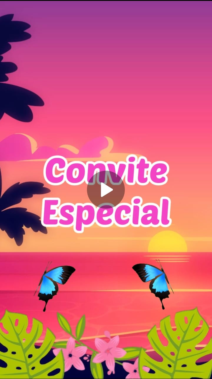 Convite tardezinha em vídeo.