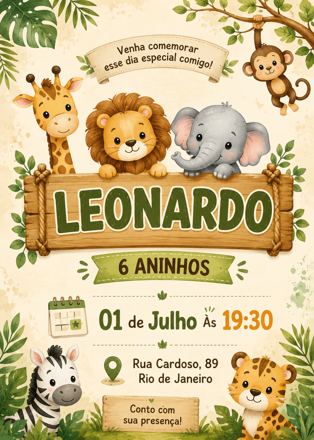 Convite de Aniversário Infantil Digital - Imagem 3