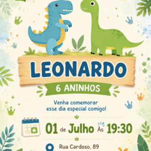 Convite de Aniversário Infantil Digital