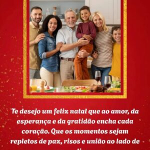 Cartão de Natal Digital Personalizado Clássico vermelho