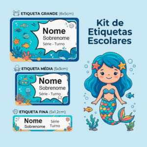 Etiqueta escolar Maré criativa