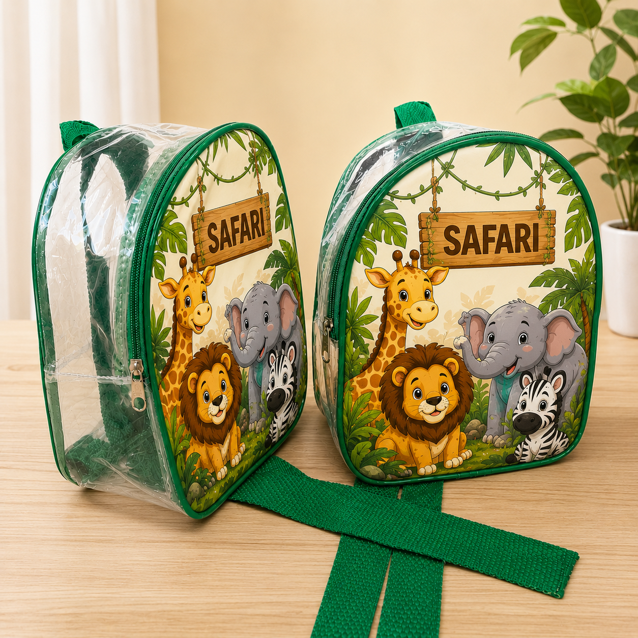 mochilinhas transparentes personalizadas