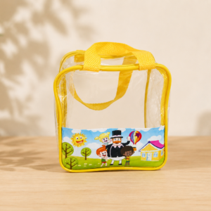 Maletinha Transparente Personalizada amarela