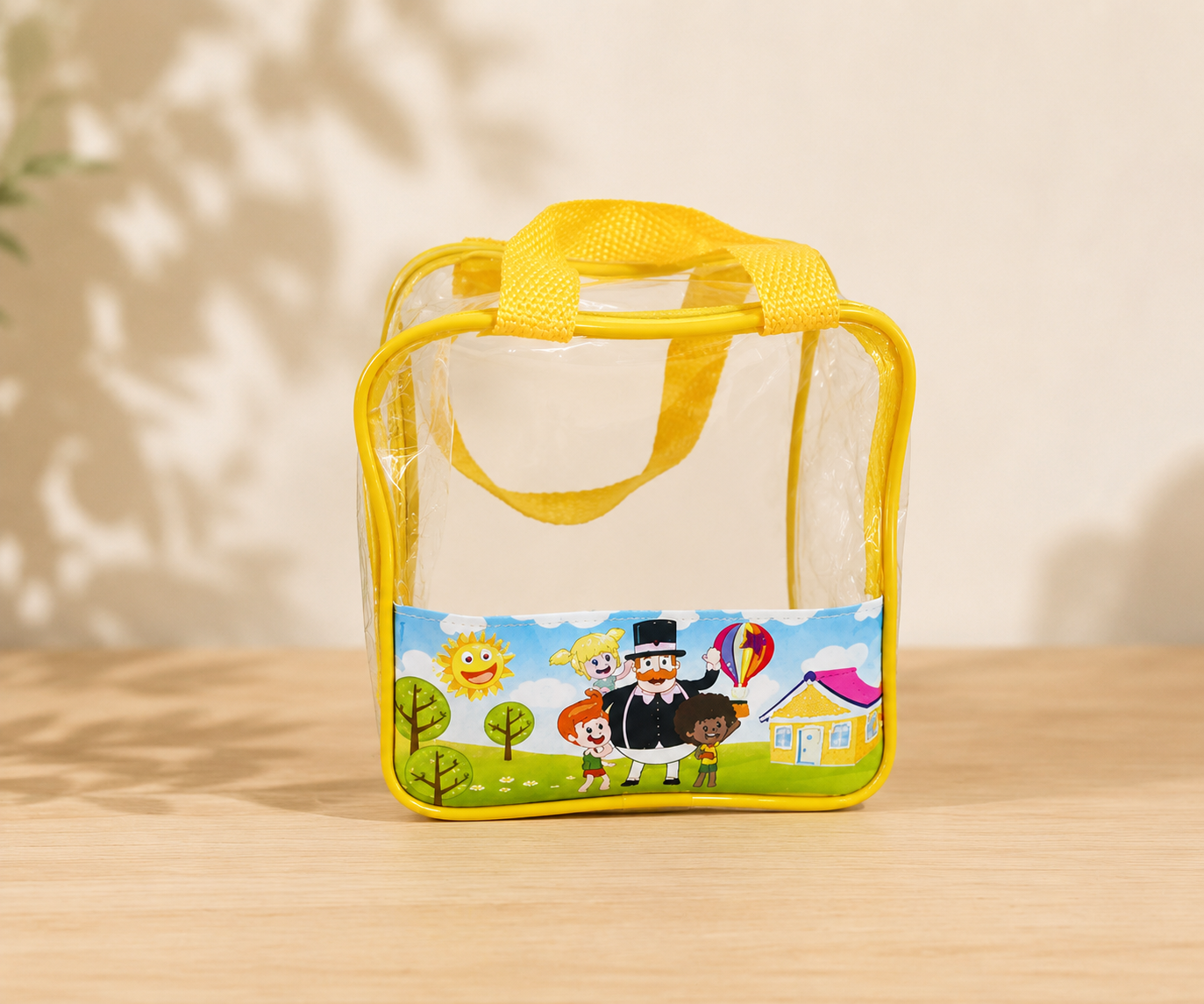 Maletinha Transparente Personalizada amarela